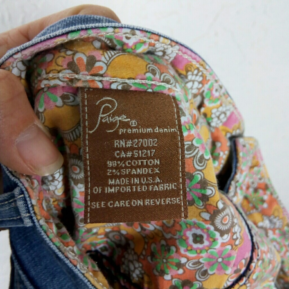 Paige Venice Cropped Skinny jeans size 25 - Picture 6 of 6